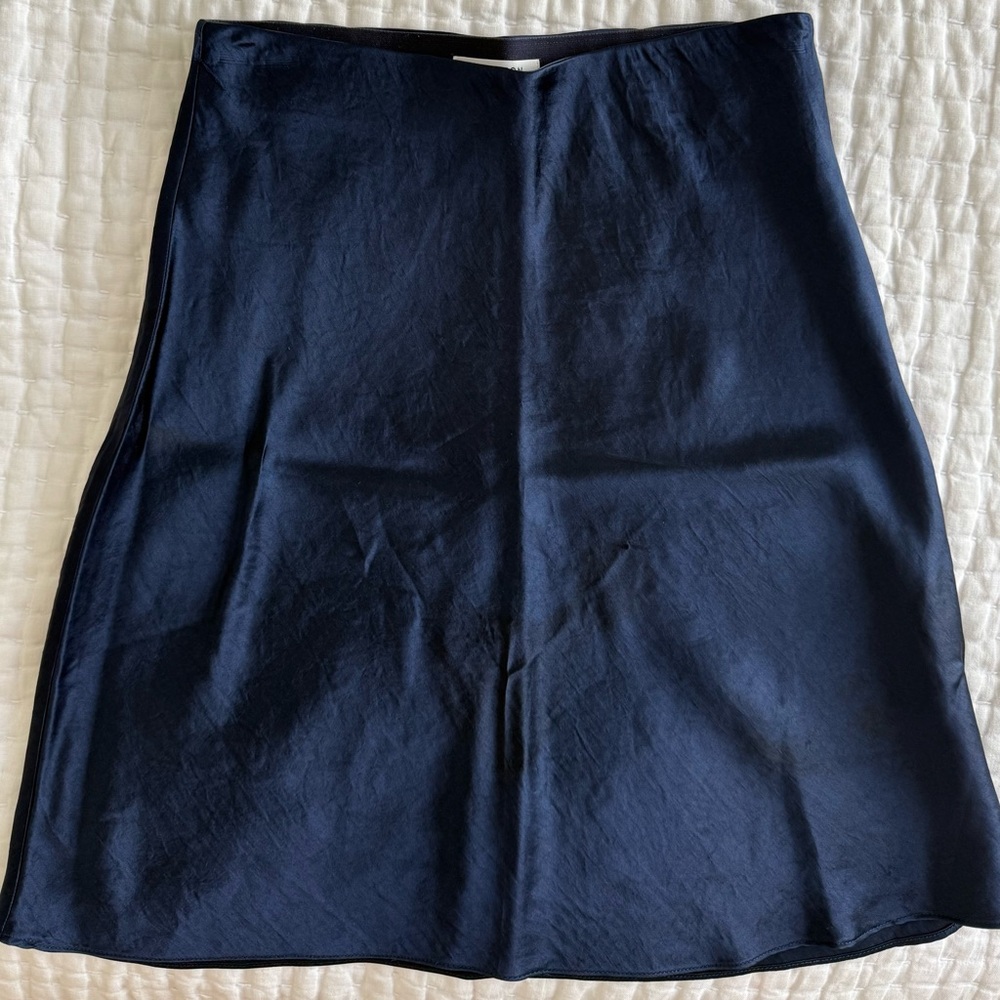 Aritzia (Babaton) Navy Blue Women's Slip Skirt - Picture 4 of 6